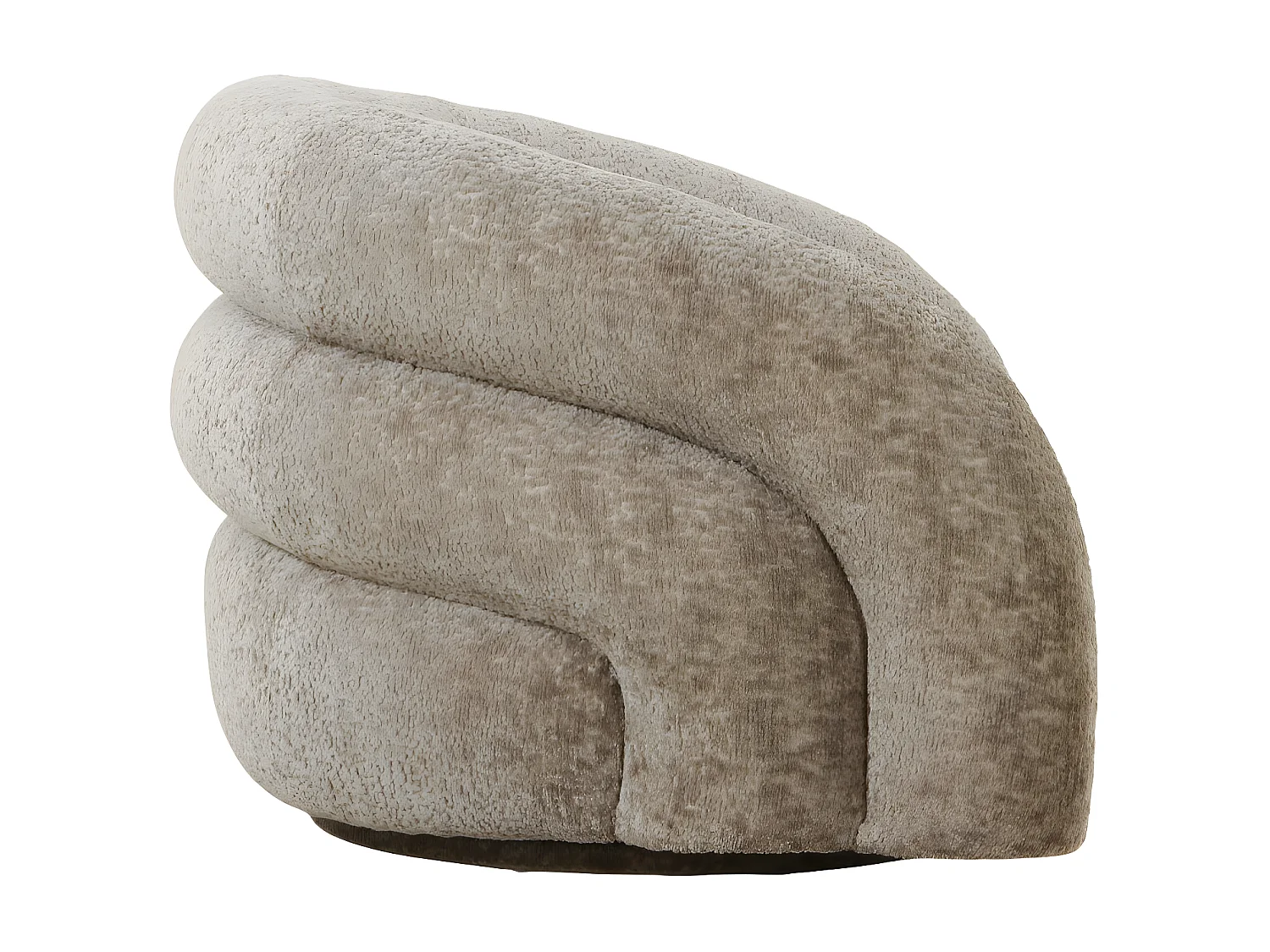 Valletta - Fauteuil vintage pivotant - Taupe