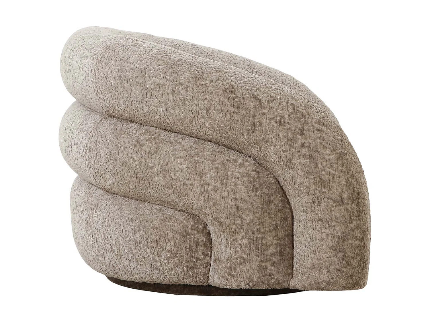 Valletta - Fauteuil vintage pivotant - Taupe