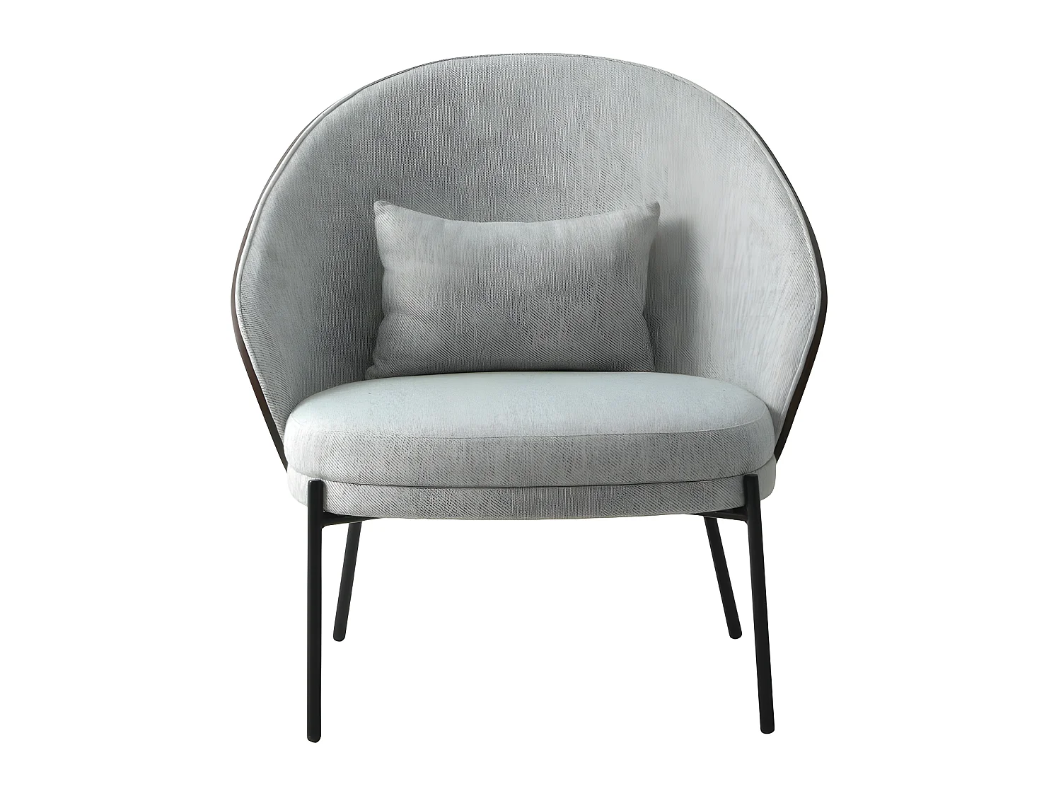 Canelas  - Fauteuil en tissu et métal - Gris clair