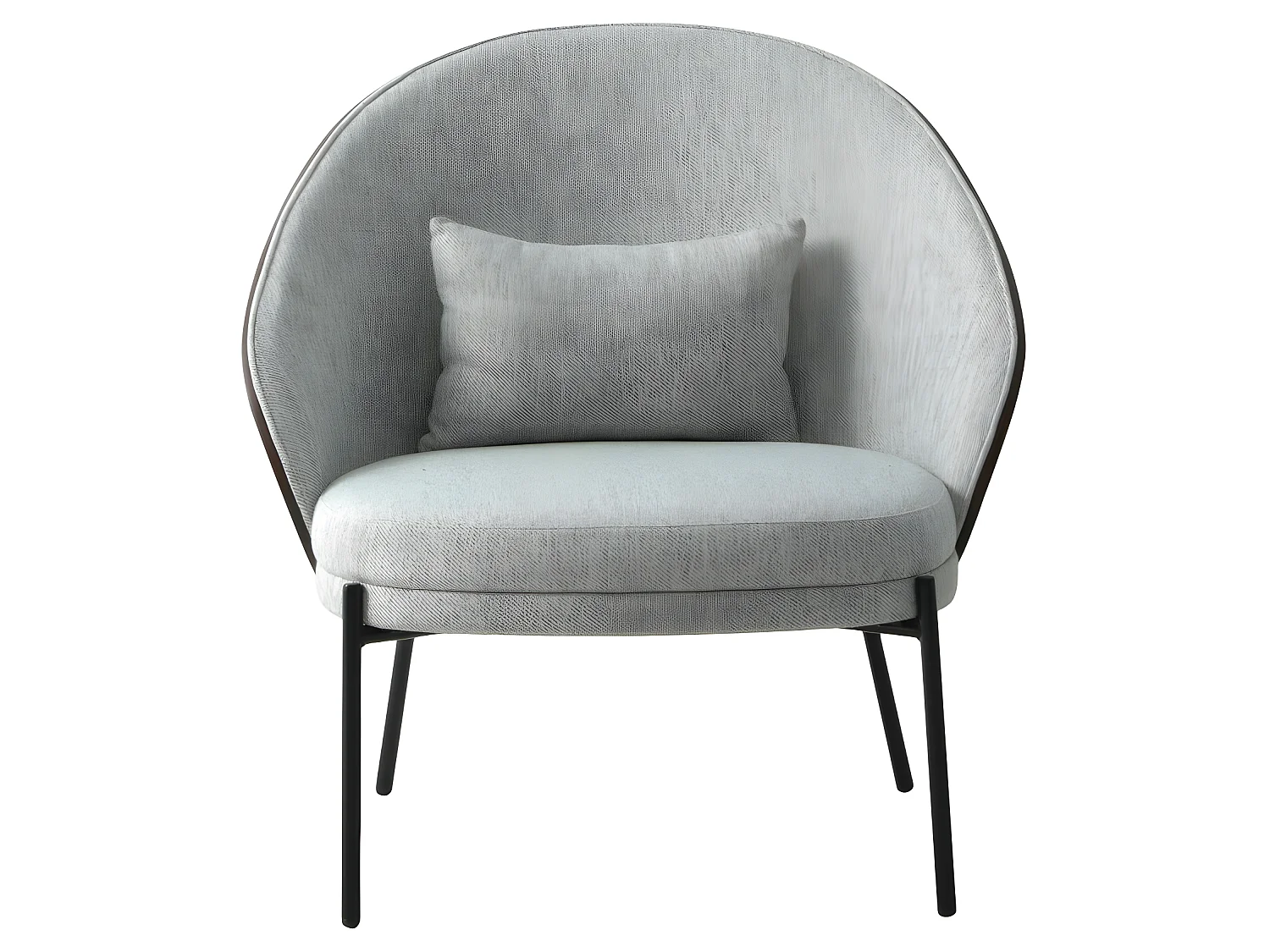 Canelas  - Fauteuil en tissu et métal - Gris clair