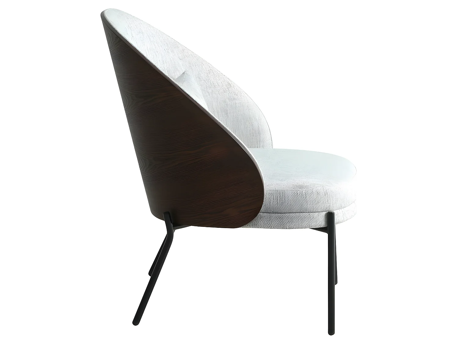 Canelas  - Fauteuil en tissu et métal - Gris clair