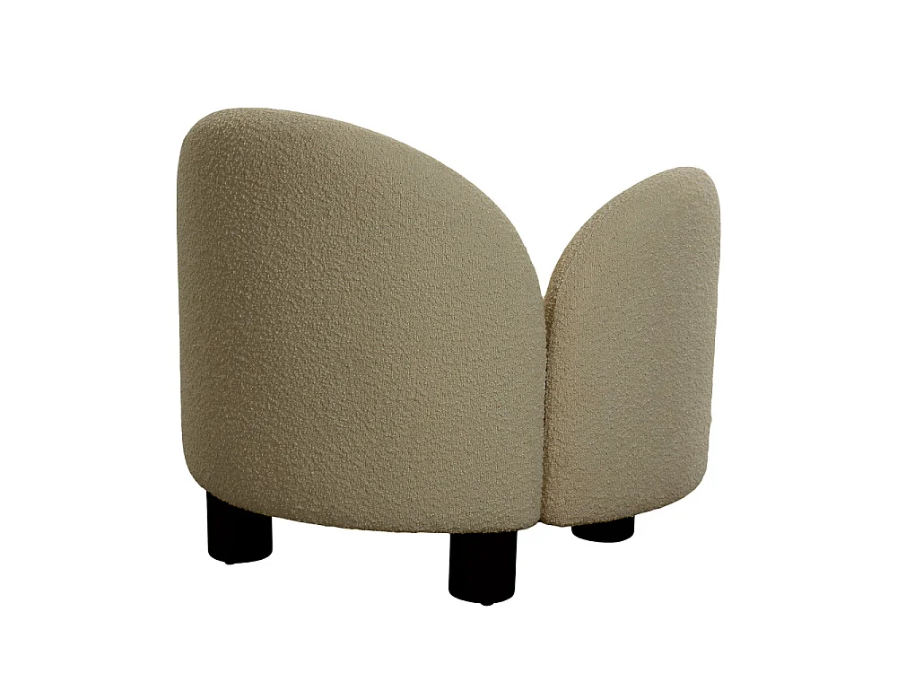 Honolulu - Fauteuil accoudoir gauche en tissu bouclette - Ecru