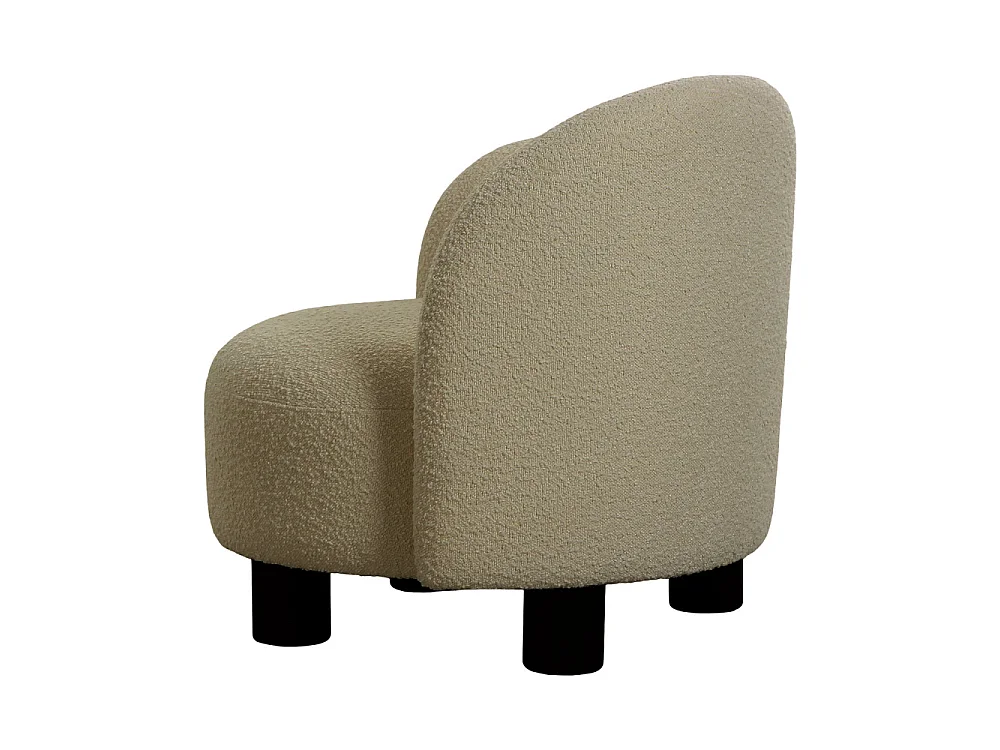 Honolulu - Fauteuil accoudoir gauche en tissu bouclette - Ecru