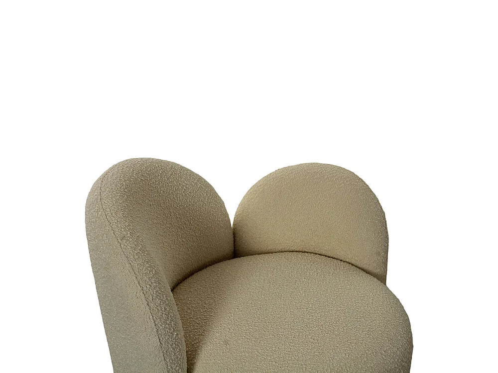 Honolulu - Fauteuil accoudoir gauche en tissu bouclette - Ecru