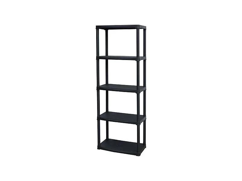 Etagere en résine 5 tablettes - Hauteur 176 cm Largeur 60 cm - Noir