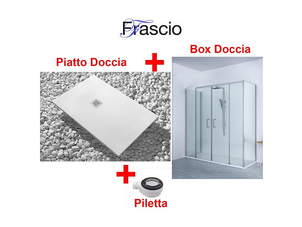 VEVOR Kit cordolo doccia, kit piatto doccia 60x38 con