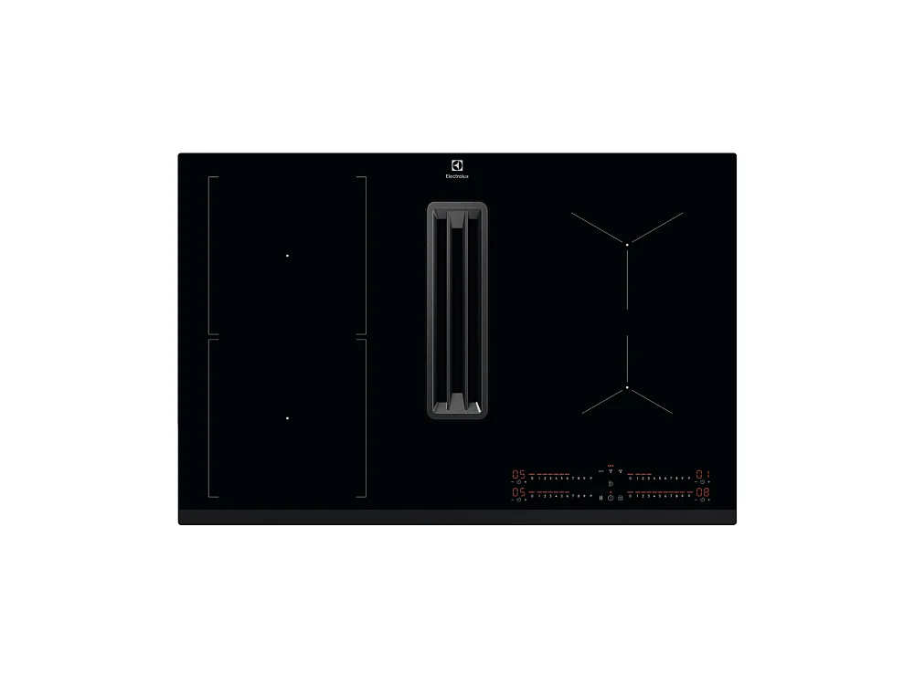 Electrolux Table de cuisson aspirante induction 78cm 4 feux 7350w noir - KCC83443