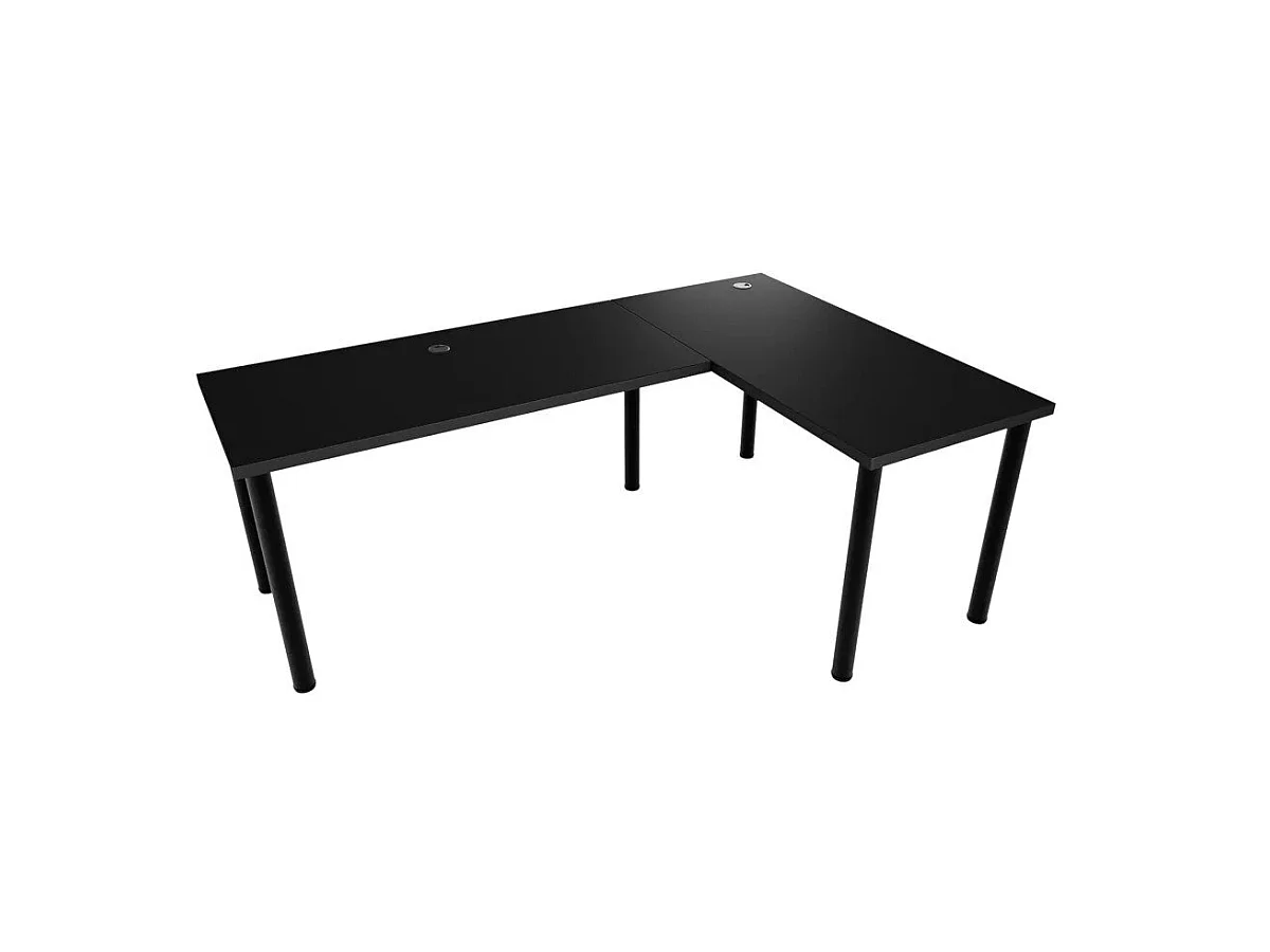 Bureau gaming noir, bureau gamer, bureau d'ordinateur, bureau de jeu bureau