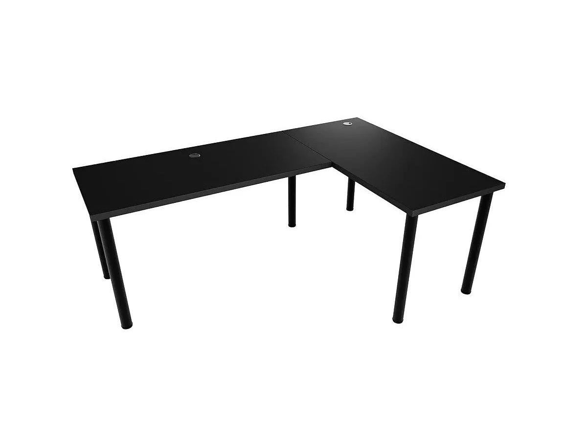 Bureau gaming noir, bureau gamer, bureau d'ordinateur, bureau de jeu bureau