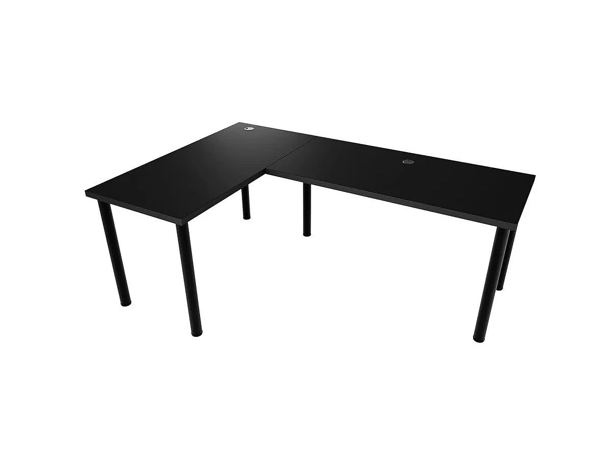 Bureau gaming noir, bureau gamer, bureau d'ordinateur, bureau de jeu bureau