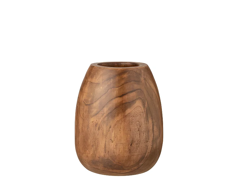 Bruine paulownia houten pot 32x32x42cm