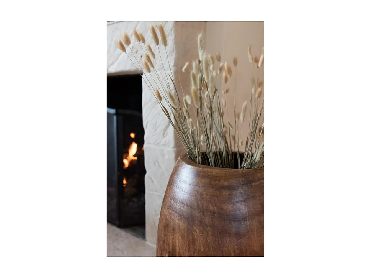 Cache-Pot Déco "Wood Paulownia" 40cm Marron