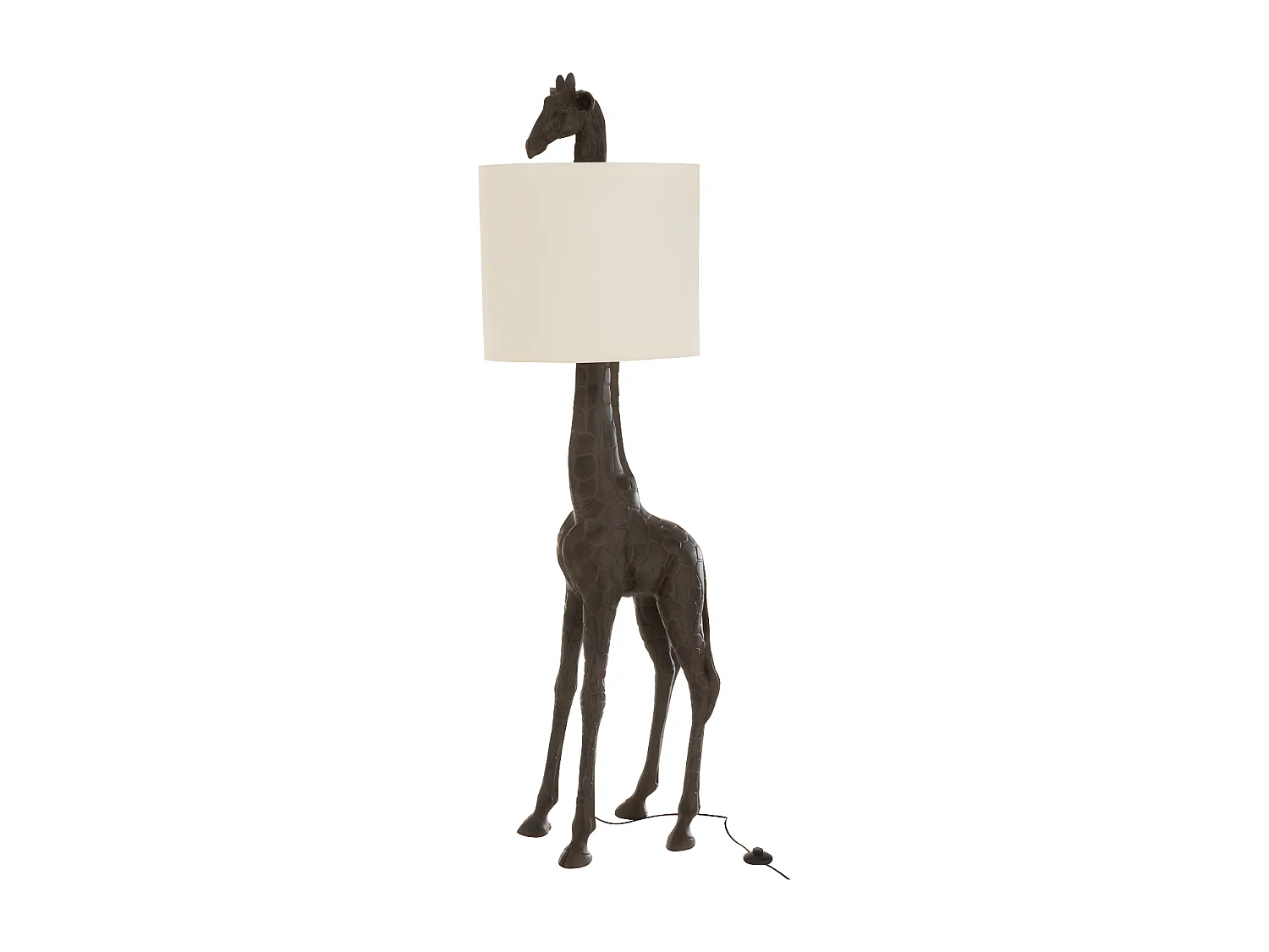 Lampadaire Design "Girafe" 177cm Marron Foncé