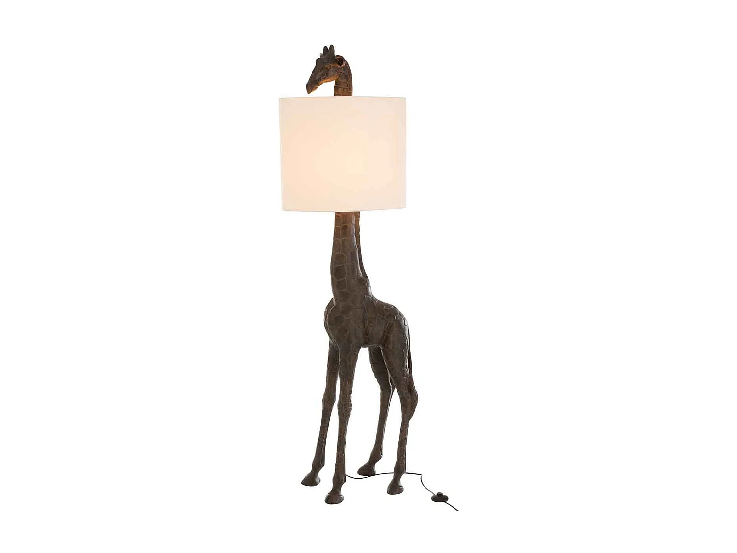 Lampadaire Design "Girafe" 177cm Marron Foncé
