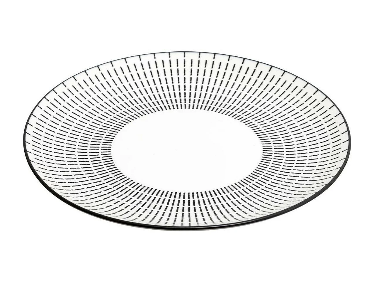 Service de Table 18 Pièces "Lunis" 27cm Noir & Blanc