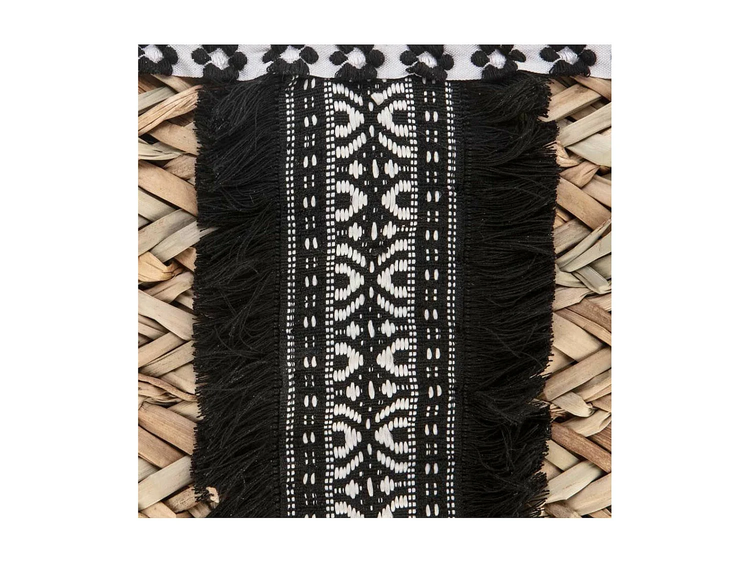 Panier à Anses "Seagrass" 31cm Naturel & Noir