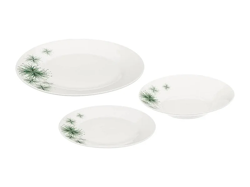 Service de Table 18 Pièces "Bengal" 26cm Blanc