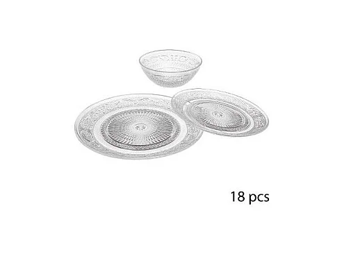 Service de Table 18 Pièces "Renaissance" Transparent