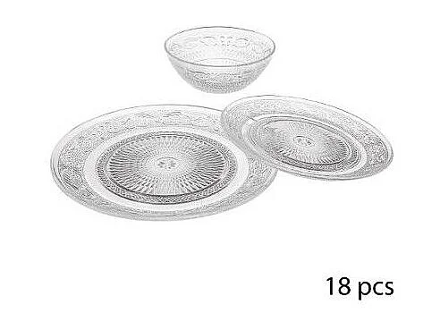 Service de Table 18 Pièces "Renaissance" Transparent