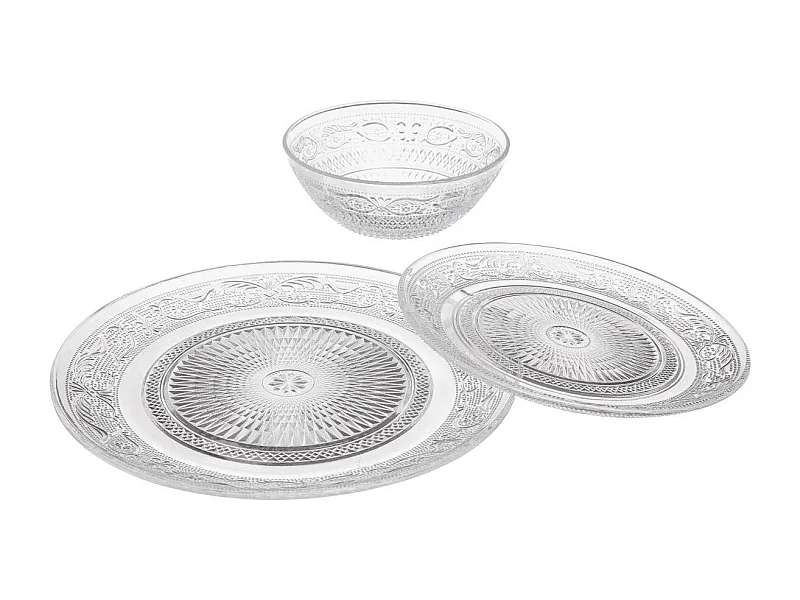 Service de Table 18 Pièces "Renaissance" Transparent