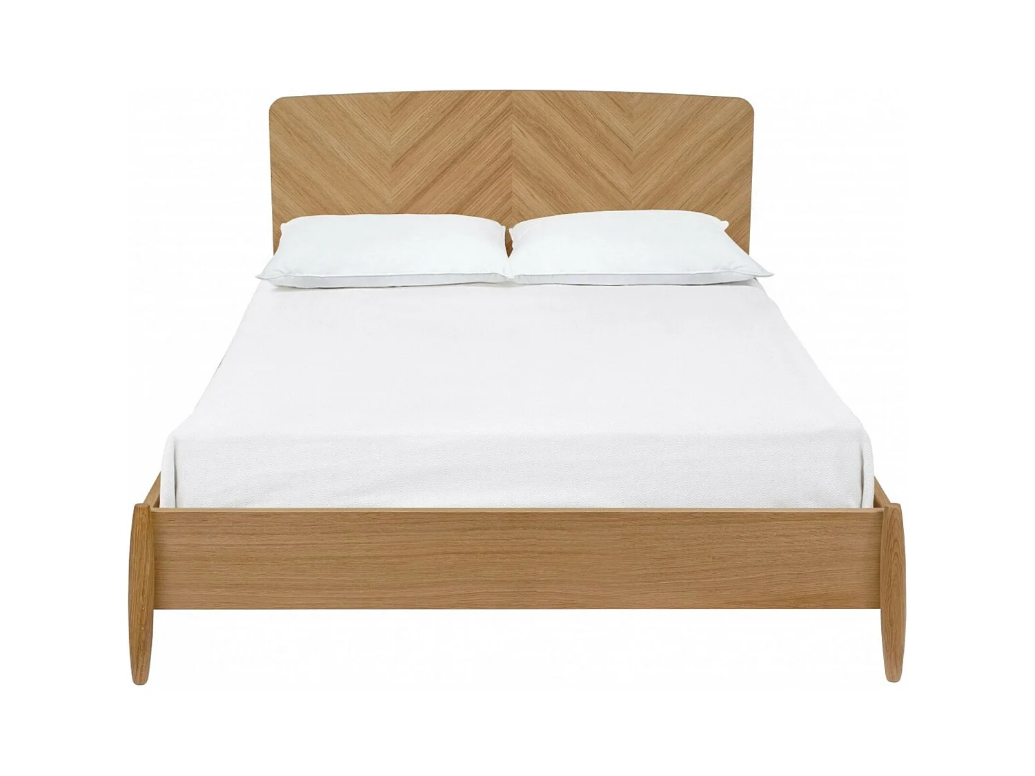 Lit Design en Bois "Bonegin" 140x200cm Chêne