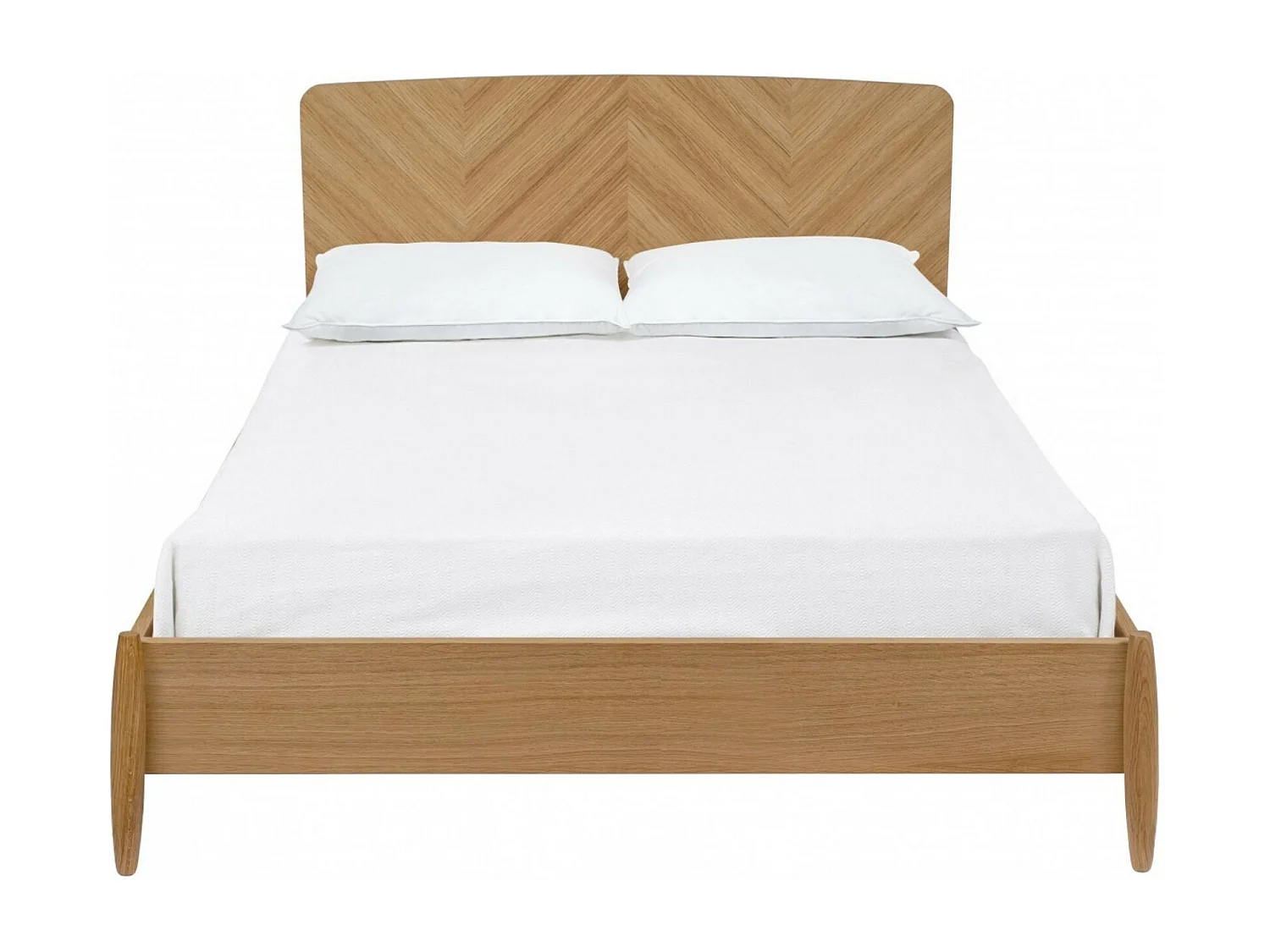 Lit Design en Bois "Bonegin" 140x200cm Chêne