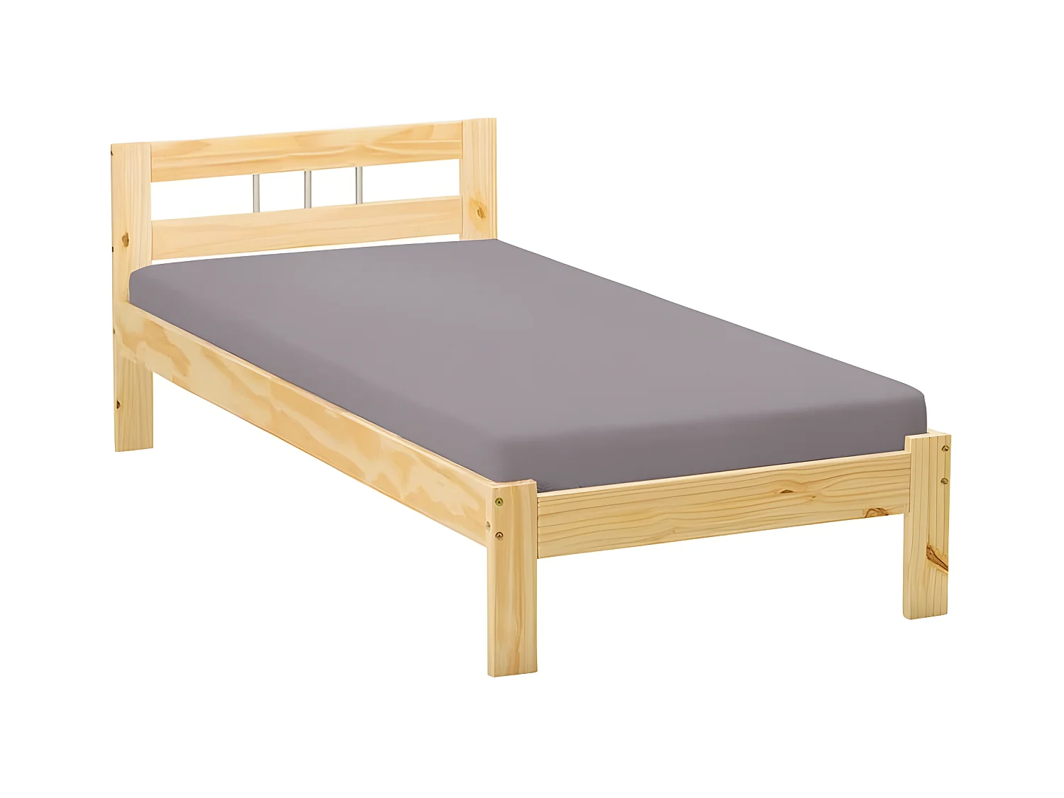 Lit Enfant Bois Massif "Angel" 90x200cm Naturel
