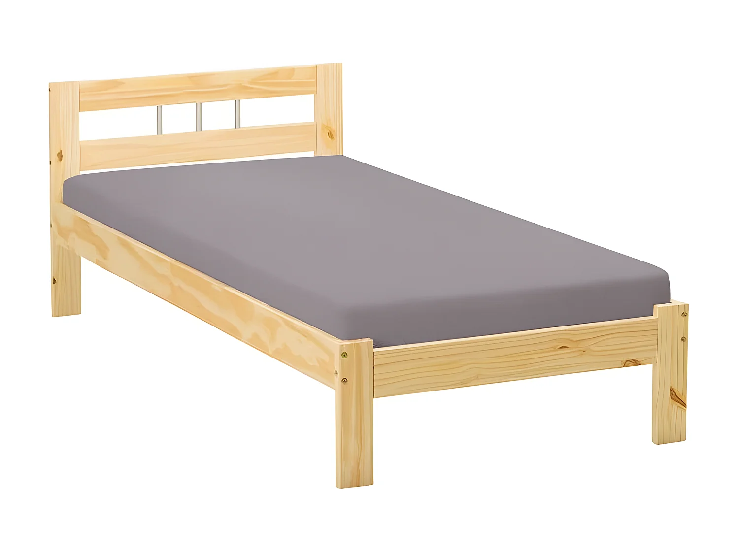 Lit Enfant Bois Massif "Angel" 90x200cm Naturel