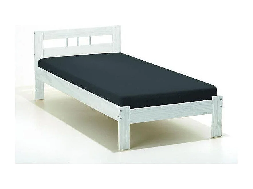 Lit Enfant en Bois Massif "Angel" 90x200cm Blanc