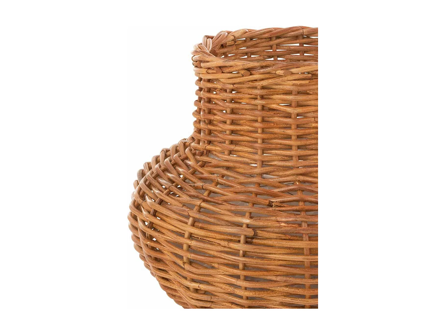 Panier Déco en Rotin "Vase" 50cm Jaune Miel