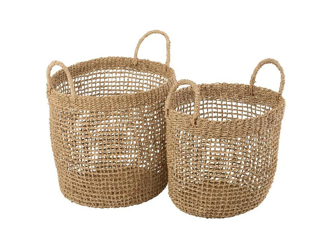 Lot de 2 Paniers de Rangement "Oasis" 40cm Naturel