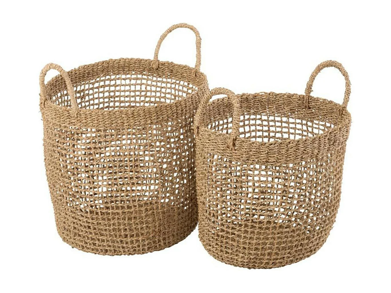 Lot de 2 Paniers de Rangement "Oasis" 40cm Naturel