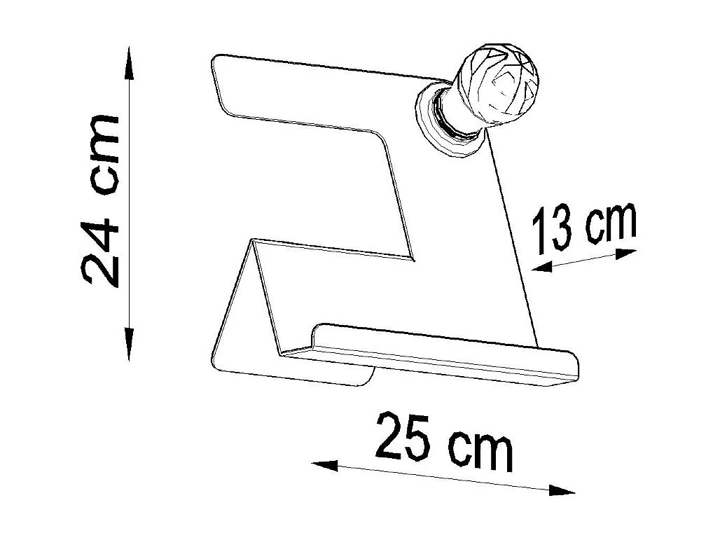 Sollux INCLINE Lampe à poser Noir E27