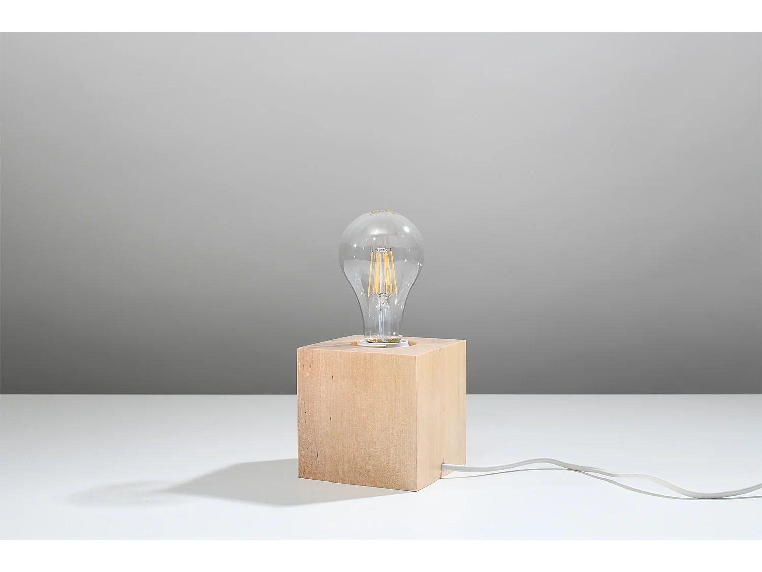 Sollux ARIZ Lampe de Table Bois Naturel E27