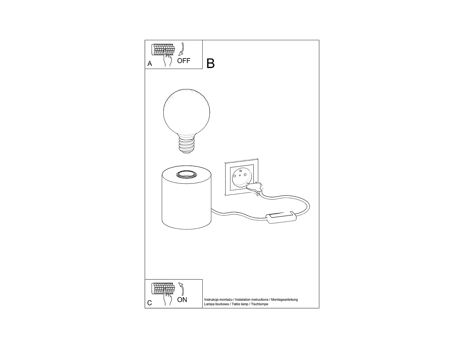 Bureaulampen Salgado Industrieel Van  - 1 Lichtbronnen - L.10 X H.10 Cm - Grijs
