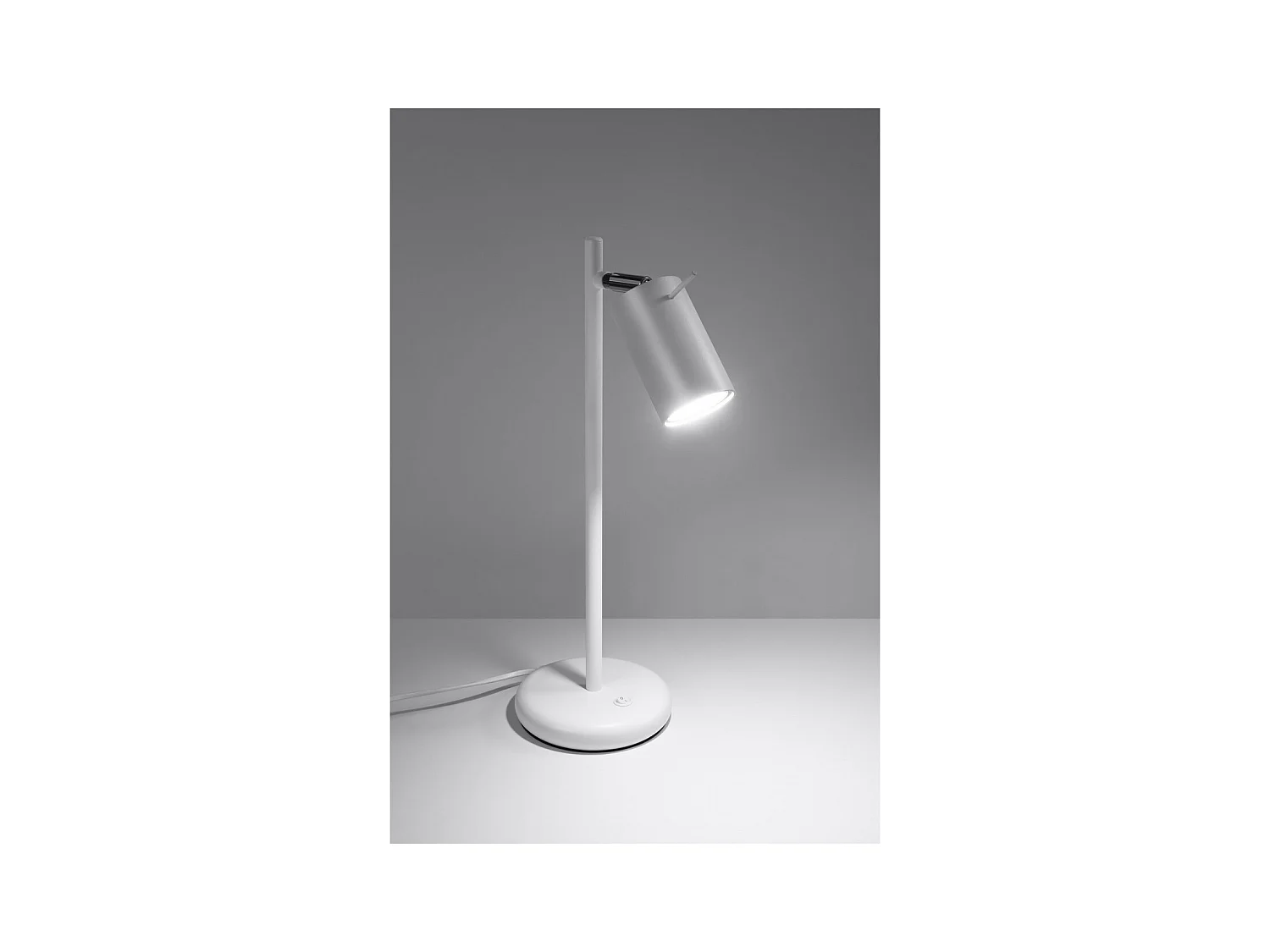 Bureaulampen Ring Modern Van  - 1 Lichtbronnen - L.14,5 X H.43 Cm - Wit