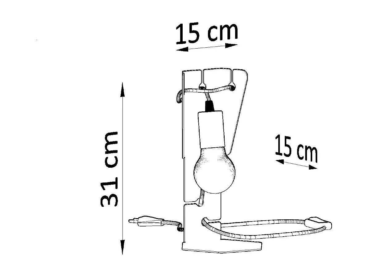 Sollux ARBY Lampe à poser design Noir E27