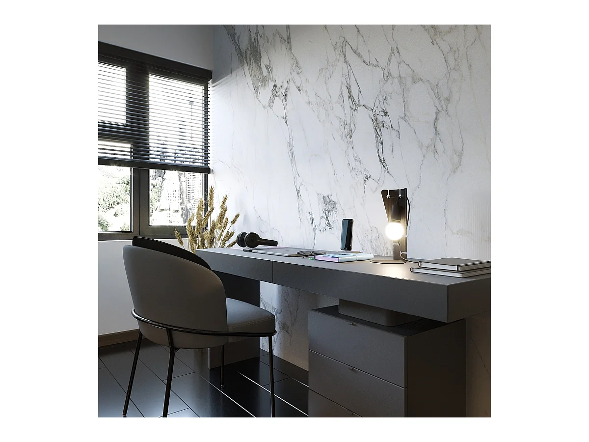 Bureaulampen Arby Industrieel Van  - 1 Lichtbronnen - L.15 X H.31 Cm - Zwart