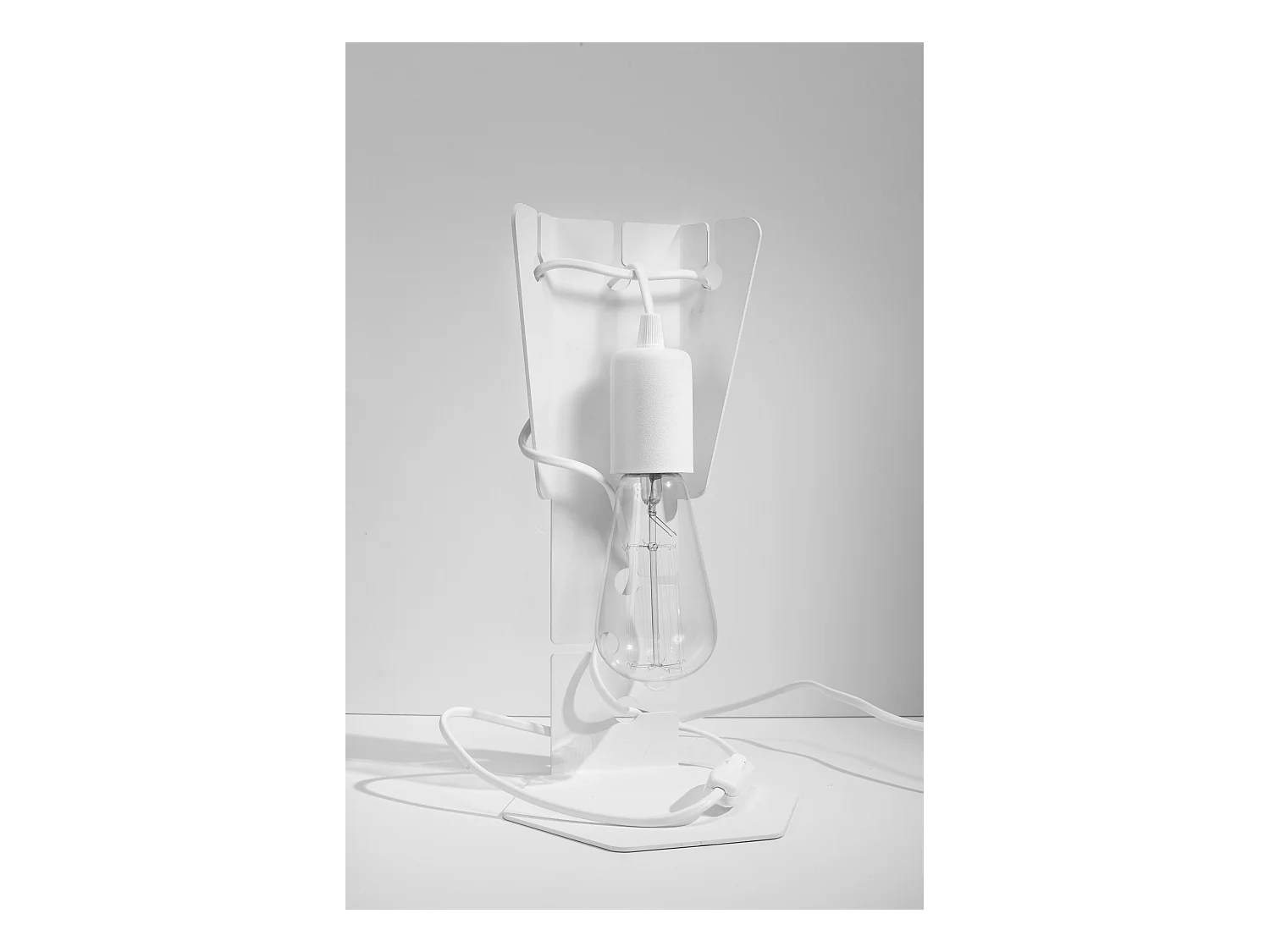 Bureaulampen Arby Industrieel Van  - 1 Lichtbronnen - L.15 X H.31 Cm - Wit