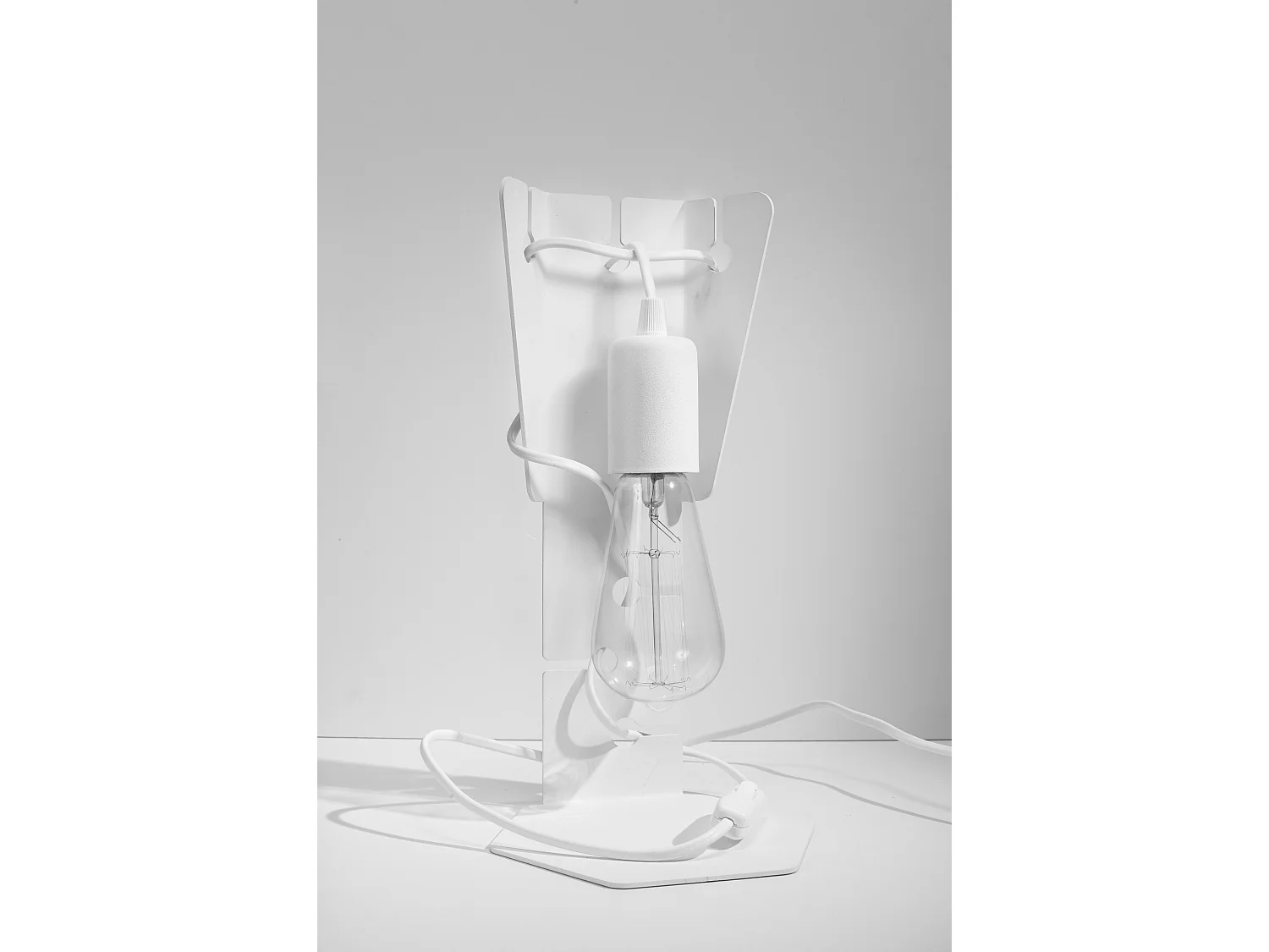 Bureaulampen Arby Industrieel Van  - 1 Lichtbronnen - L.15 X H.31 Cm - Wit