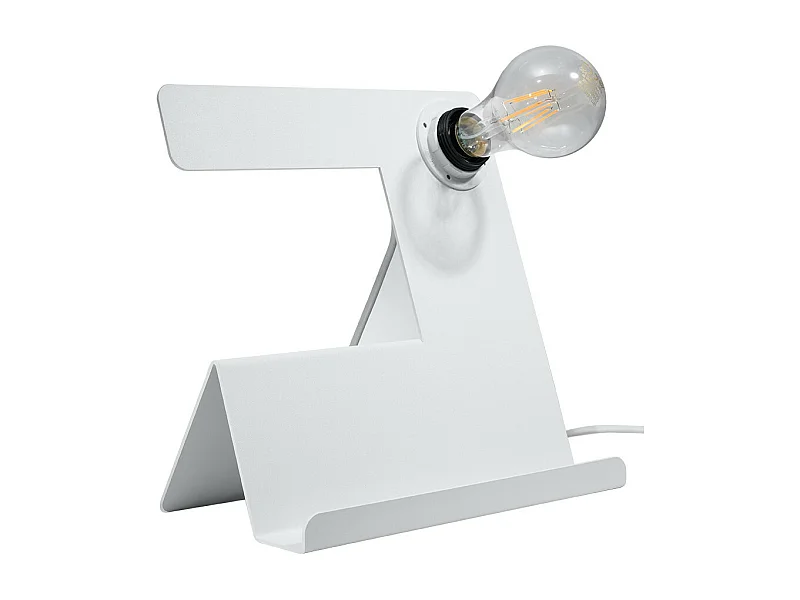 Tischlampe Weiß E27 Lampada da tavolo bianca E27