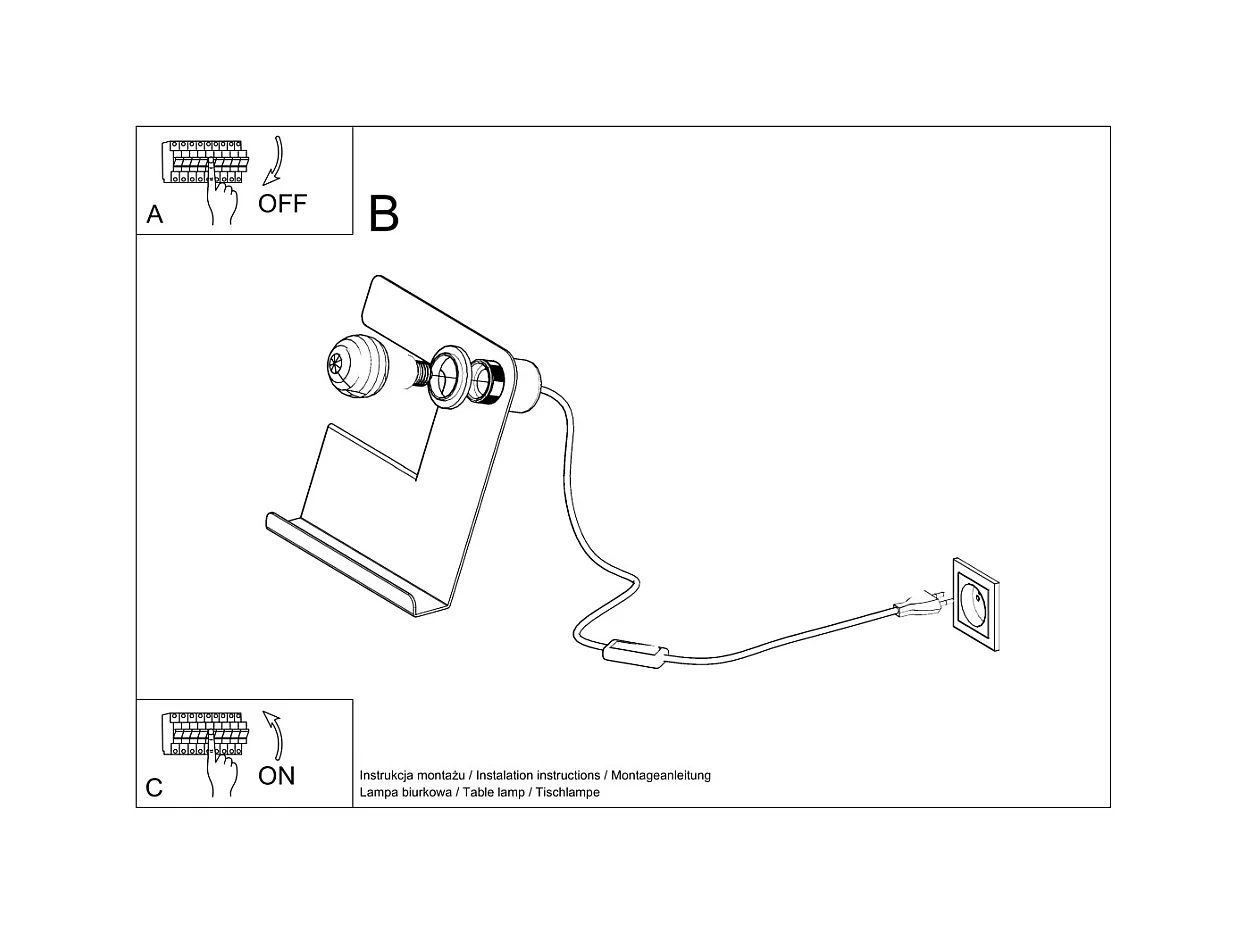 Tischlampe White E27 Tischlampe Weiß E27