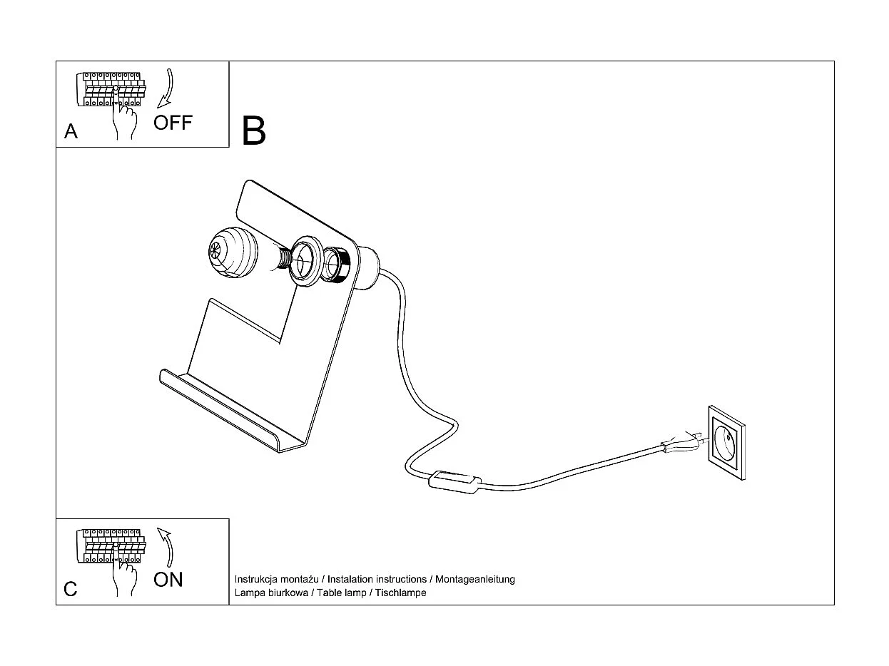 Sollux INCLINE Lampe à poser Blanc E27