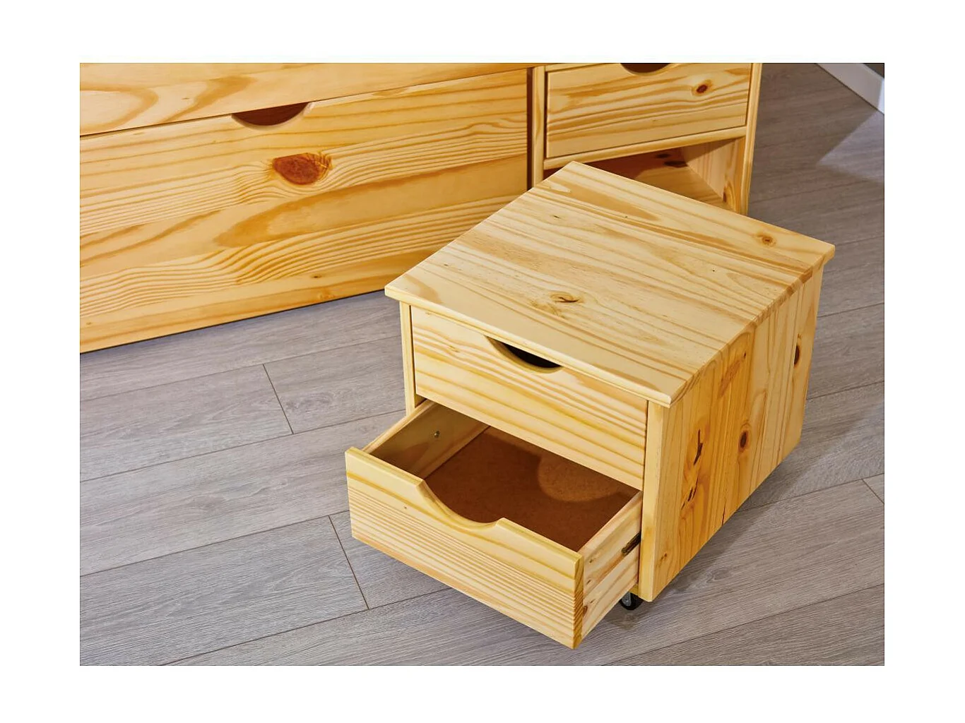 Lit Multi-Rangements "Clark" 160x200cm Naturel