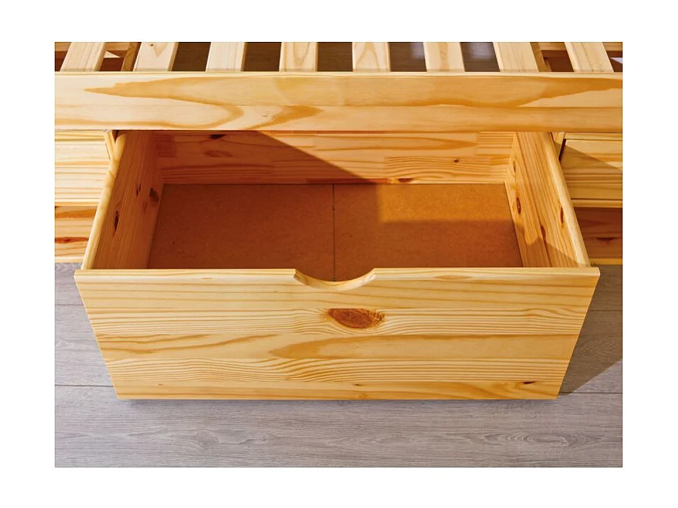 Lit Multi-Rangements "Clark" 180x200cm Naturel