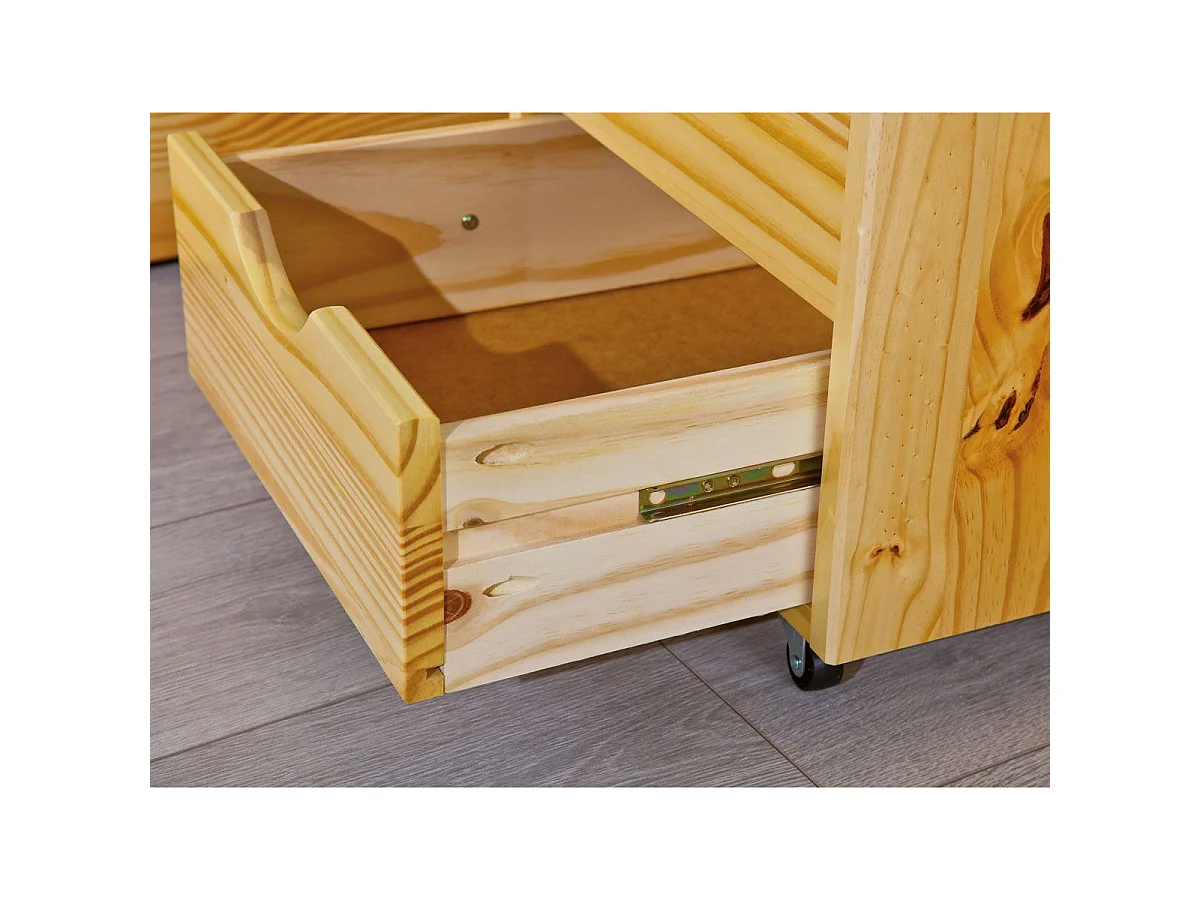 Lit Multi-Rangements "Clark" 140x200cm Naturel