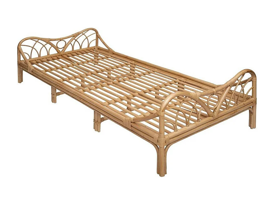 Lit Enfant en Rotin "Liberty" 90x190cm Naturel