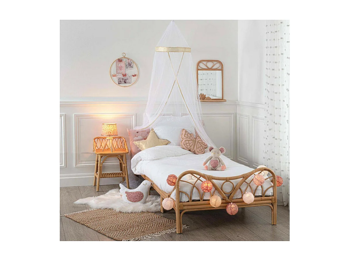 Lit Enfant en Rotin "Liberty" 90x190cm Naturel