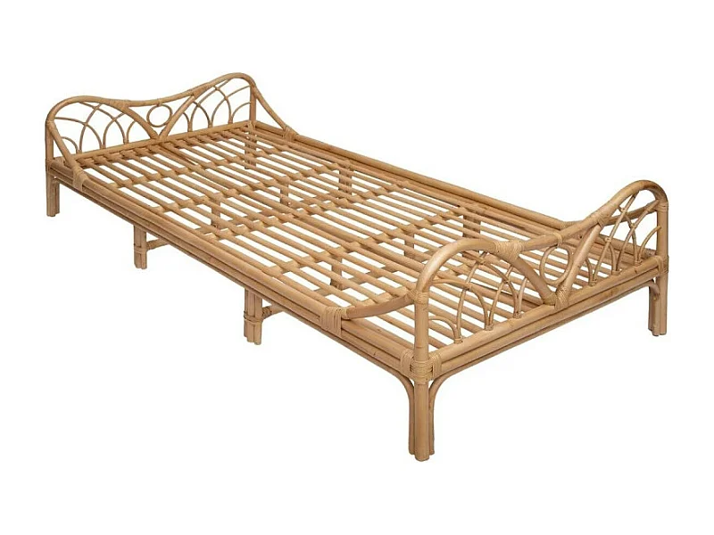 Lit Enfant en Rotin "Liberty" 90x190cm Naturel