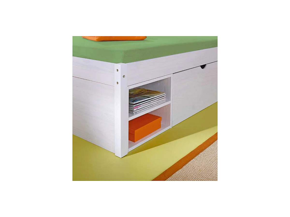 Lit Multi-Rangements "Clark" 180x200cm Blanc